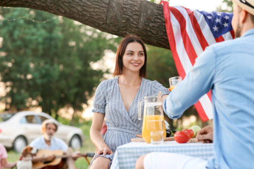 picnic american flag